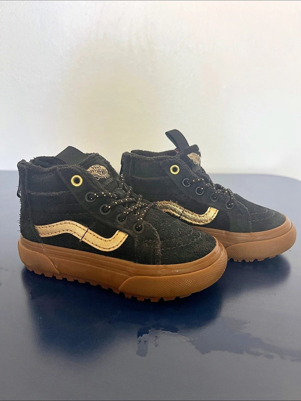 Vans Toddler Sk8-Hi Zip MTE-1 Boots US 5.5 Black & Gold